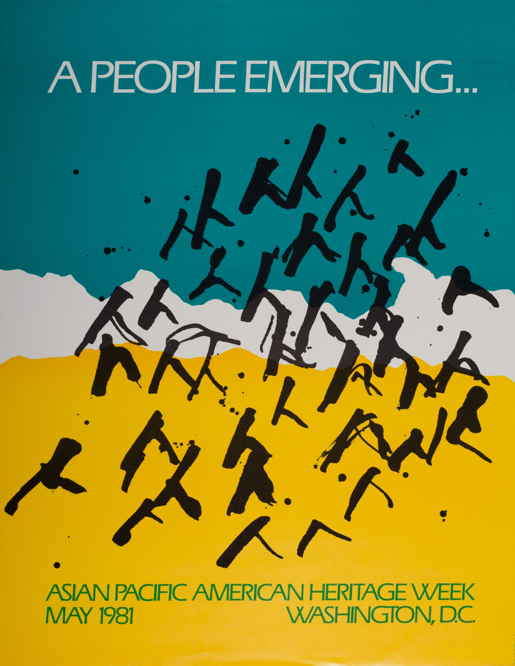 A people emerging poster from Asian Pacific American Heritage week.